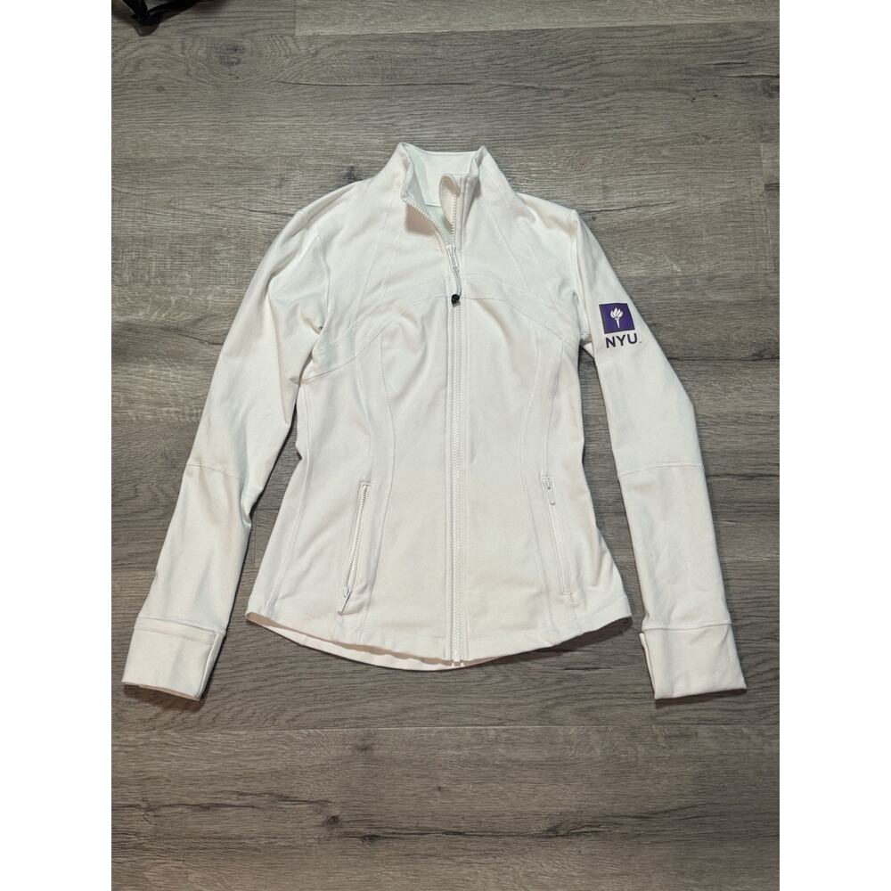 Lululemon Define Sz 6 Jacket NYU New York University White